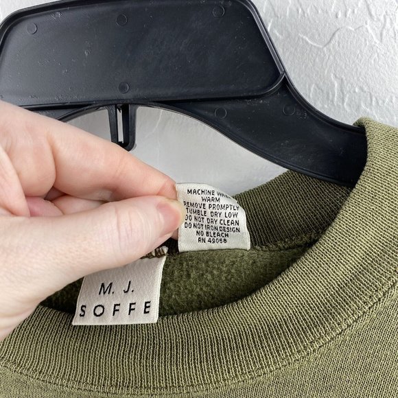 Vintage MJ Soffe Men's USMC US Marines 90s  Sweatshirt Pullover Green M USA Made - Picture 5 of 7